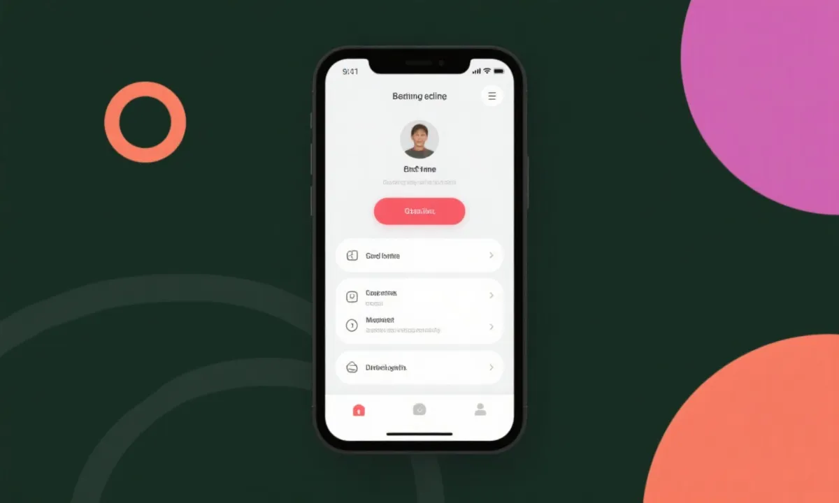 移动端应用界面示意图